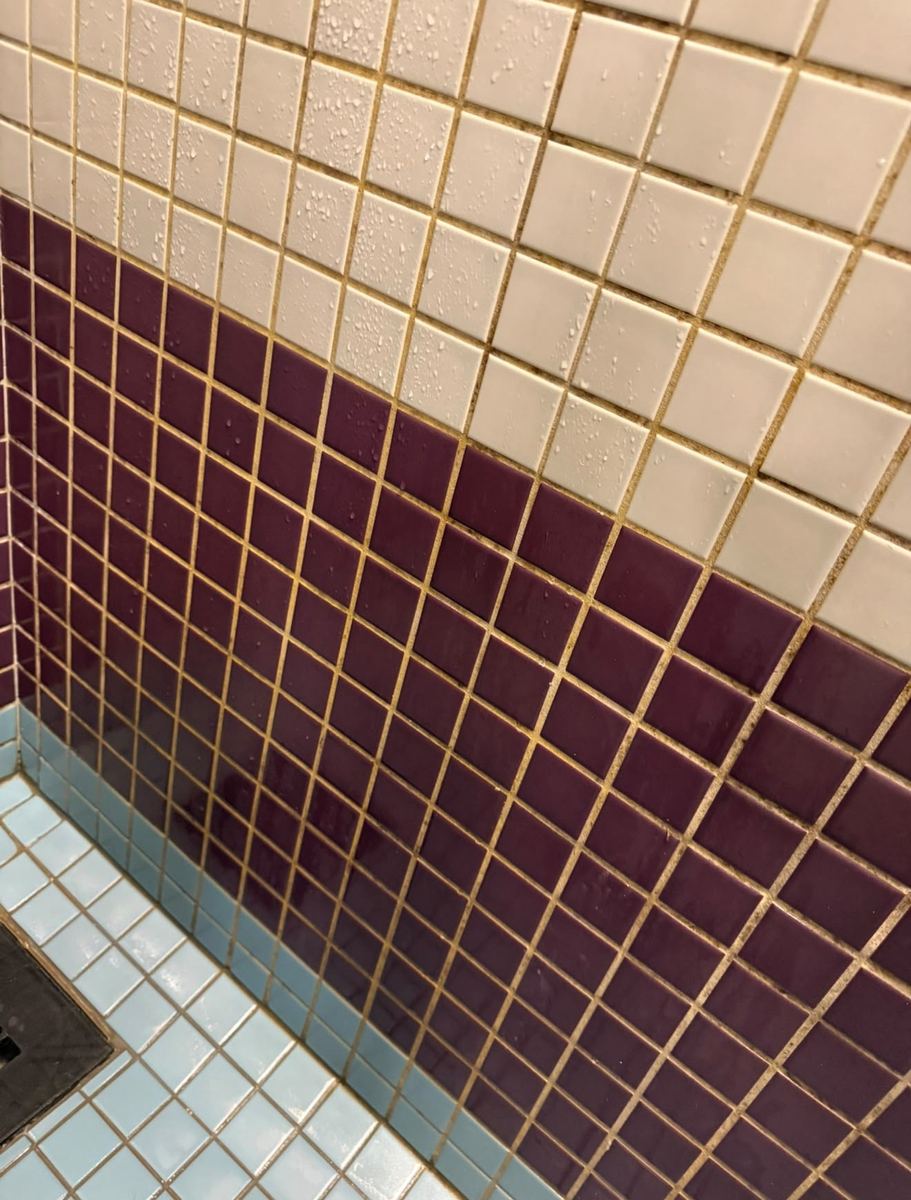 Schoon tegelwerk in een douche